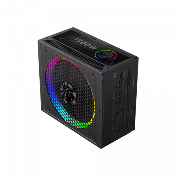 GAMEMAX Блок живлення atx 3.1 & PCIe5.1_ 1300w, 80+ Platin um,RGB Smart fan 140mm,fully modular ,Japanese 10 rgb pro 1300p - изображение 5