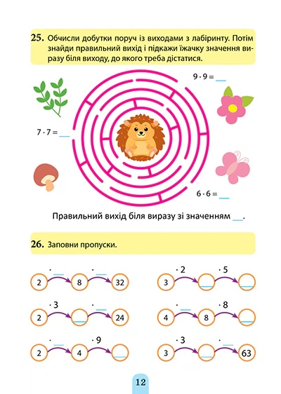 Книга Множення та ділення. Таблиця множення. Оксана Алліна - Фото 4 Книга Множення та ділення. Таблиця множення. Оксана Алліна - зображення 4