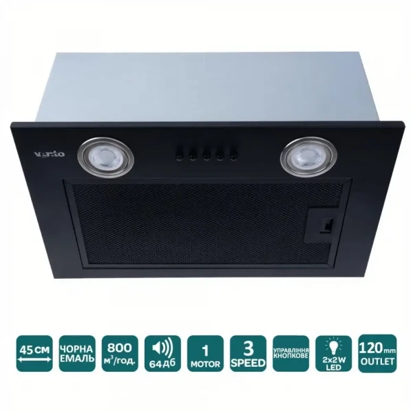 Вытяжка Ventolux punto 45 bk (800) pb - изображение 2