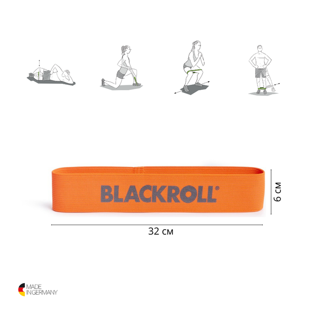 Фітнес резинка текстильна BLACKROLL® LOOP BAND Orange 32 × 6 см (опір 2,9 кг) - изображение 2