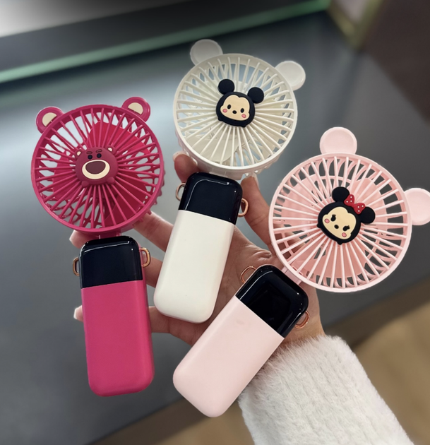 Портативний вентилятор для cушіння вій Disney на USB, малиновий - зображення 8