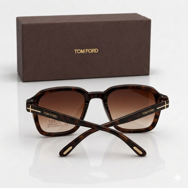 Сонцезахисні окуляри POLARIZED TF-702 C2 Коричневі з поляризацією і градієнтом - зображення 6