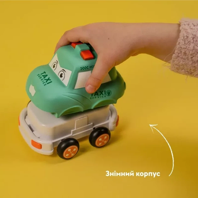 Радіокерована іграшка OTAMANKO Мультимобілі Таксі зі світлом та звуком (5320331) - зображення 5
