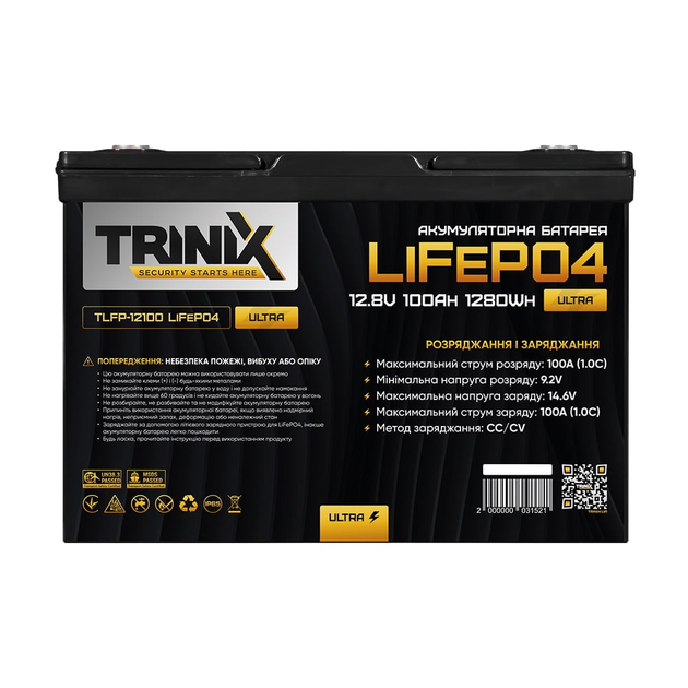 Акумулятор Trinix TLFP-12100 Ultra LiFePO4 (Bluetooth) - зображення 7