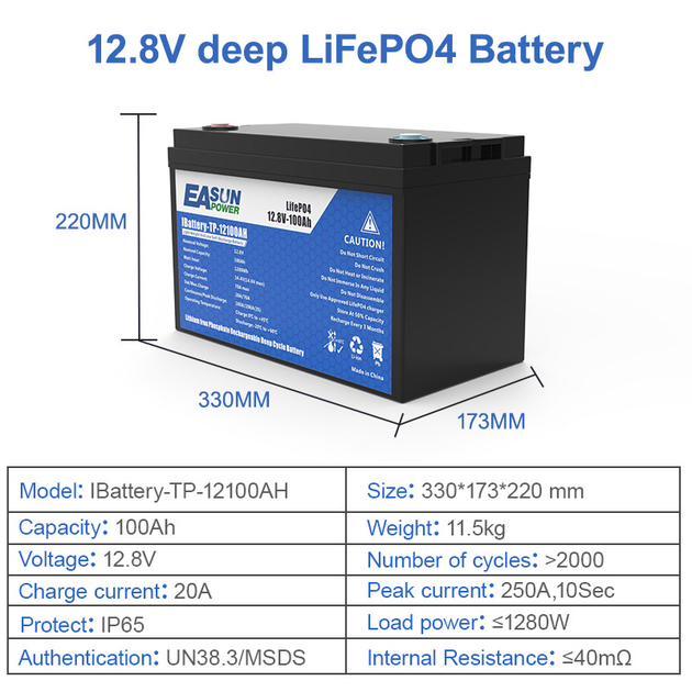 Аккумулятор EASUN POWER IBattery-EA-12100AH - изображение 10