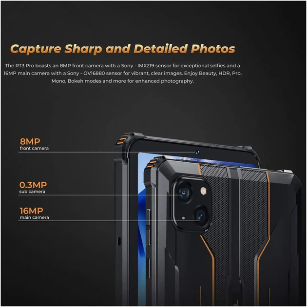 Планшет Oukitel RT3pro 8” HD/4GB/128GB/G81/5150mAh/16+8Мп/IP69K/LTE Black (RT3pro_Black) (1832119) - зображення 12