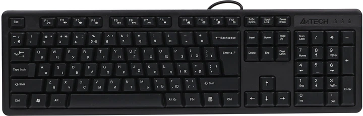Клавиатура проводная A4Tech KKS-3 USB Black (4711421985864) - Фото 1 Клавиатура проводная A4Tech KKS-3 USB Black (4711421985864) - изображение 1