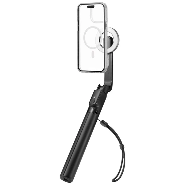 Універсальний штатив Spigen S580W Bluetooth Selfie Stick Long Tripod Black with MagSafe (AMP07659) - Фото 5 Універсальний штатив Spigen S580W Bluetooth Selfie Stick Long Tripod Black with MagSafe (AMP07659) - зображення 5
