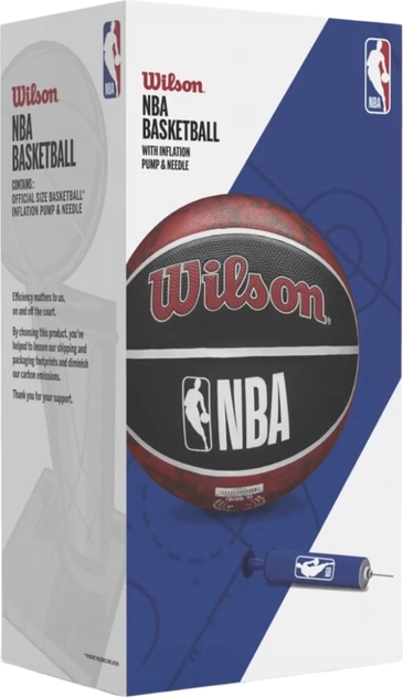 Мяч баскетбольный Wilson NBA Team Tribute BSKT Chi Bulls Size 7 в подарочной коробке + насос (WZ4021501XP) - Фото 4 Мяч баскетбольный Wilson NBA Team Tribute BSKT Chi Bulls Size 7 в подарочной коробке + насос (WZ4021501XP) - изображение 4