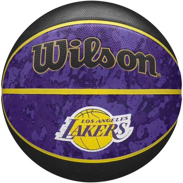 Мяч баскетбольный Wilson NBA Team TieDye BSKT LA Lakers SI Size 7 в подарочной коробке + насос (WZ4007803XP) - Фото 3 Мяч баскетбольный Wilson NBA Team TieDye BSKT LA Lakers SI Size 7 в подарочной коробке + насос (WZ4007803XP) - изображение 3
