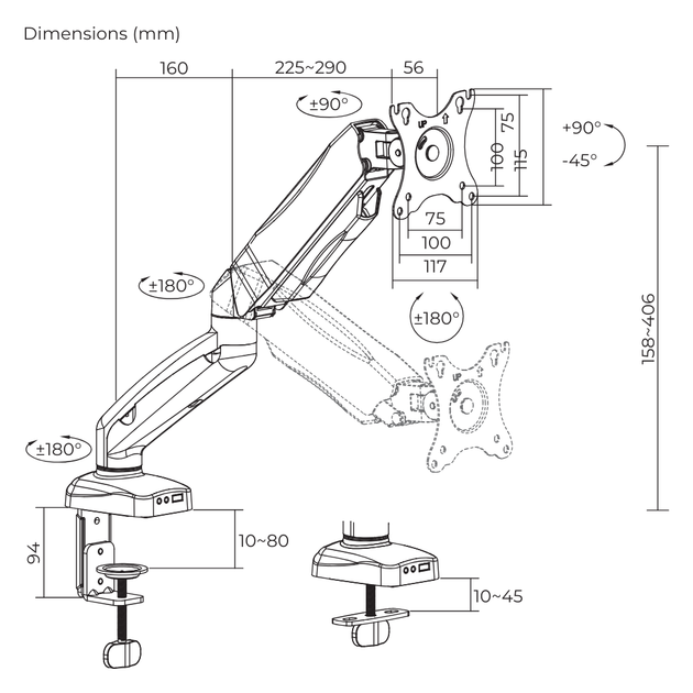 Настольное крепление для монитора ITech MBNG-02F 17"-32" - Фото 20 Настольное крепление для монитора ITech MBNG-02F 17"-32" - изображение 20