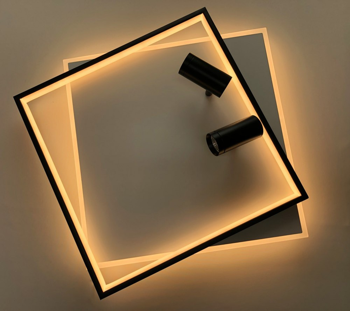 Світильник LED стельовий LUMINARIA GEOMETRIA DOWNLIGHT 100W 2S WHITE/BLACK (з пультом) - зображення 7