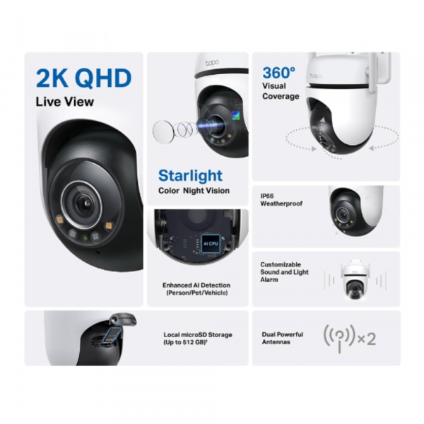 Хмарні Wi-Fi камери tp-link Tapo c520ws - изображение 2
