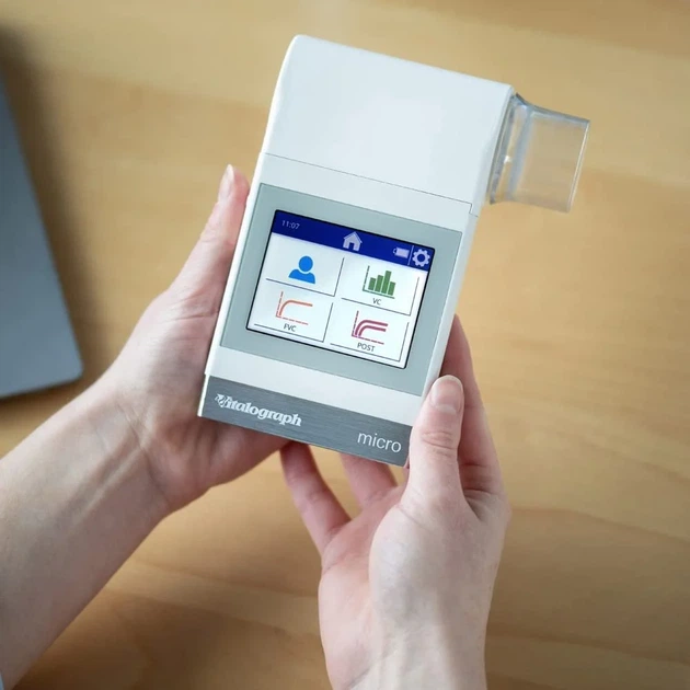 Медицинский спирометр Vitalograph micro 63303 / Ручной / 30+ параметров / Экспорт данных / Белый Б/В k1 - изображение 3