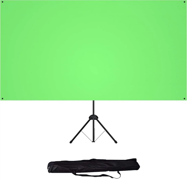 Зеленый экран NEUE DAWN Chromakey 80" 183 x 106 см со штативом Зеленый Б/В k1 - Фото 1 Зеленый экран NEUE DAWN Chromakey 80" 183 x 106 см со штативом Зеленый Б/В k1 - изображение 1