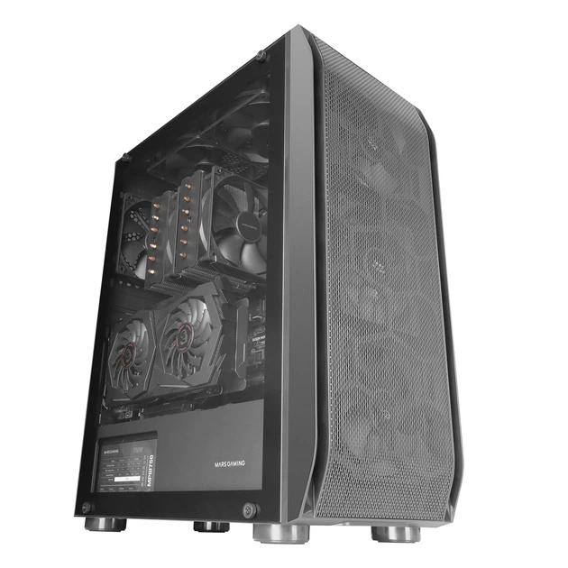 Корпус Mars Gaming MC-PRO2 Tower / без БЖ / Чорний (102078799) - Фото 2 Корпус Mars Gaming MC-PRO2 Tower / без БЖ / Чорний (102078799) - зображення 2