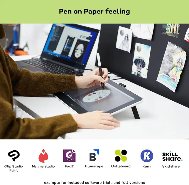 Графический планшет 13,3" Wacom One DTC133W0B Черно-серый (102050588) - Б/У - изображение 2