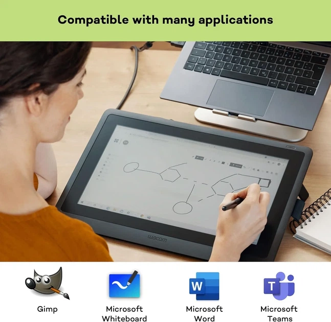 Графический планшет 13,3" Wacom One DTC133W0B Черно-серый (102050588) - Б/У - изображение 3