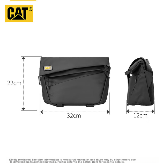 Сумка-мессенджер CAT, сумка через плече, портфель для iPad 11 дюймів, модна нагрудна сумка, горизонтальний стиль, сумка для мотоциклетних альпіністських потреб, чорна, 84561 - изображение 11