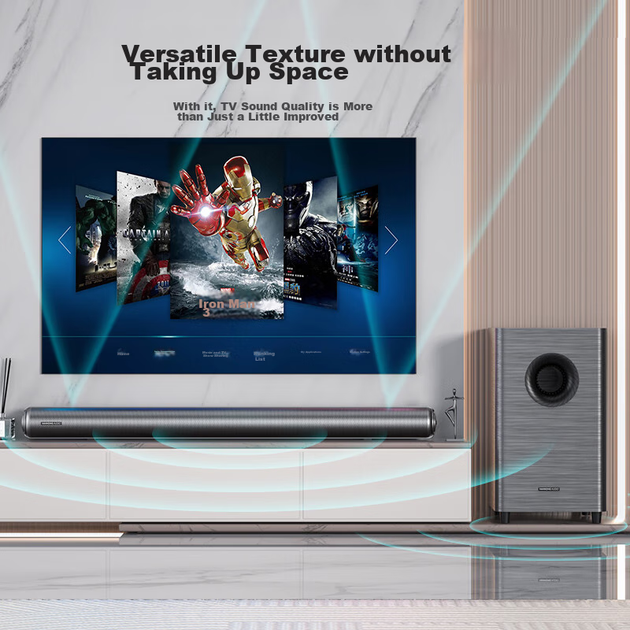 HANHONG_AUDIO [Субсидії] 020LD саундбар для телевізора, потужний стереозвуковий пристрій з об'ємним звуком, Bluetooth-колонка, незалежний сабвуфер - зображення 6