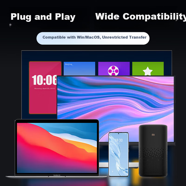 ThinkPlus Lenovo 256GB USB 3.2 SSD флеш-накопитель серии TU100Pro 1000MB/s высокоскоростной, металлический корпус, серебристый - Фото 5 ThinkPlus Lenovo 256GB USB 3.2 SSD флеш-накопитель серии TU100Pro 1000MB/s высокоскоростной, металлический корпус, серебристый - изображение 5