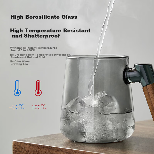 Чашка Fuguang Infuser Cup боросиликатное стекло для чая, разделение воды, 400мл, подарочная - изображение 6