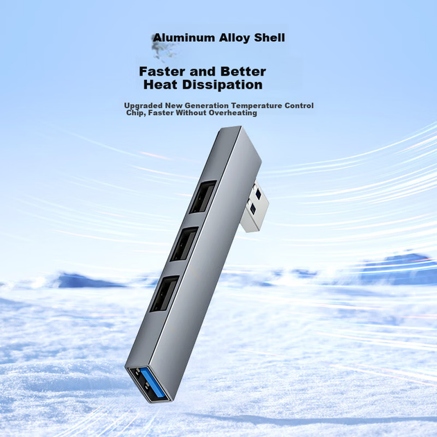 Бездротова USB-док-станція для ноутбука Youlianxing з прямим підключенням, встановлювана з лівого боку, USB-розгалужувач 1-к-4, розширювальний концентратор, USB-концентратор, USB-флеш-накопичувач, миша, клавіатура. - зображення 7