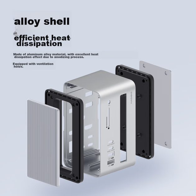 Hagibis Audio Expansion Dock, настольный концентратор расширения, многопортовый USB-адаптер, корпус для жесткого диска Type-C, совместимость с M.2 Thunderbolt 4, подходит для компьютеров Apple и ноутбуков Mac, преобразователь сетевых портов. - изображение 11