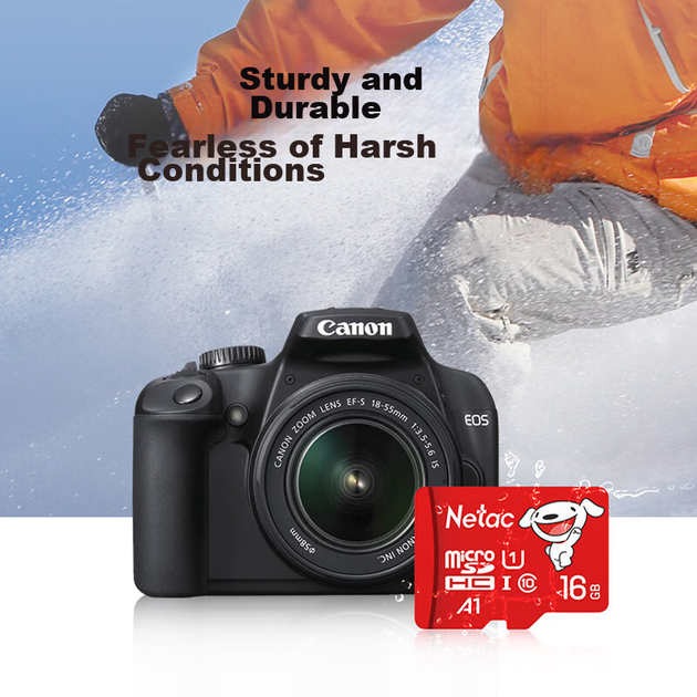 Карта пам'яті Netac та JOY TF (MicroSD) 16 ГБ, спільного бренду, серія U1 C10 A1 P500, швидкість читання 98 МБ/с, відеореєстратор та камера спостереження - изображение 6