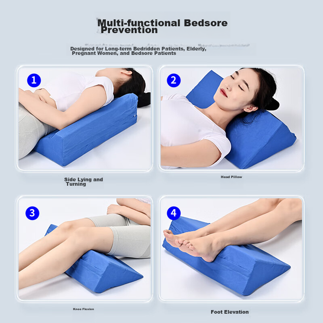 Поворотная подушка Hegia Medical, позиционирующая подушка, подушка от пролежней для лежачих парализованных пациентов, треугольная подушка R-образного типа для бокового перемещения, подушка для поворота, треугольная подушка. - Фото 5 Поворотная подушка Hegia Medical, позиционирующая подушка, подушка от пролежней для лежачих парализованных пациентов, треугольная подушка R-образного типа для бокового перемещения, подушка для поворота, треугольная подушка. - изображение 5