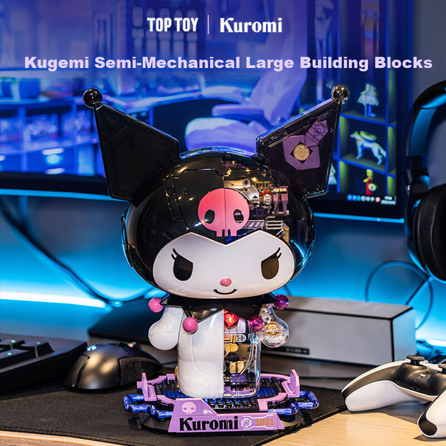 Игрушка TOP TOY Sanrio Kuromi Полумеханический большой конструктор Kuromi, детская игрушка, подарок на день рождения для девочек. - изображение 6