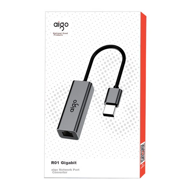 Мережевий адаптер aigo R01 USB – Ethernet RJ45 100 Мбіт/с, металевий - зображення 11