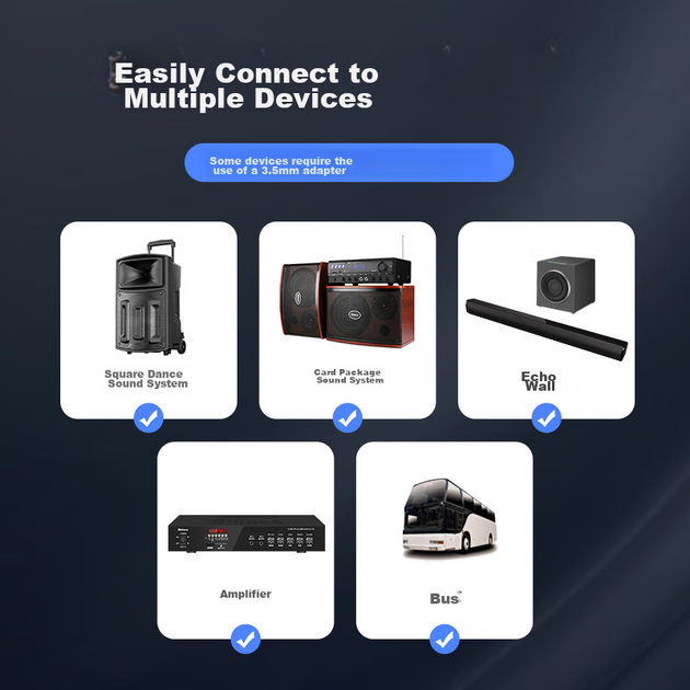 Микрофон SANSUI U3 беспроводной универсальный для караоке/конференций/авто - Фото 11 Микрофон SANSUI U3 беспроводной универсальный для караоке/конференций/авто - изображение 11