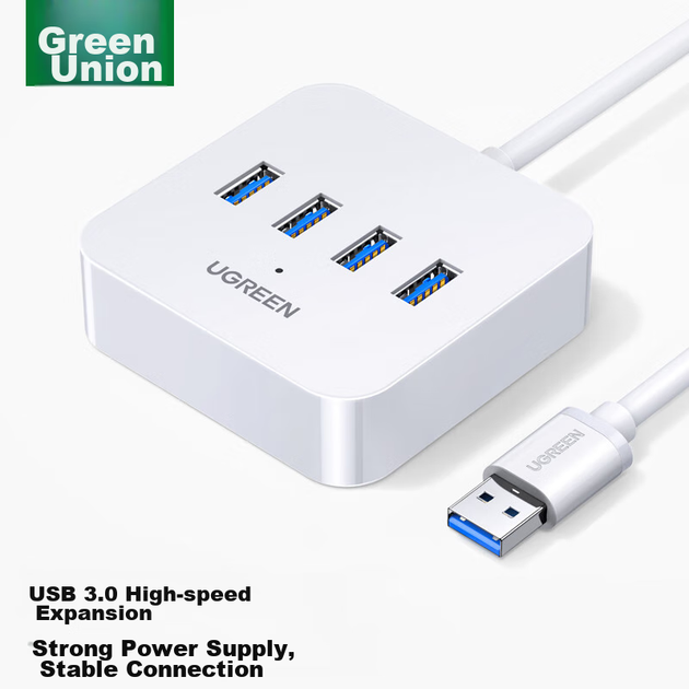 USB-хаб UGREEN 3.0, багатопортовий спліттер, високошвидкісна 4-портова док-станція розширення, концентратор-хаб, подовжувач-адаптер для ноутбука та настільного комп'ютера - зображення 11