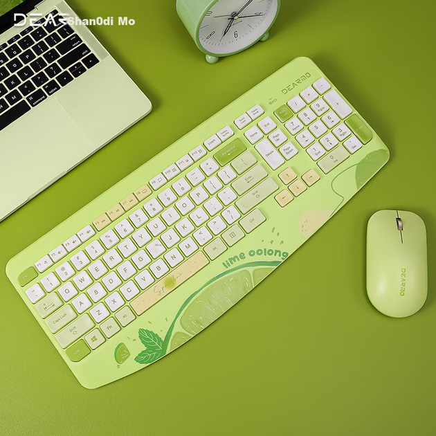 Комплект бездротовий DEARMO MK8800 Wireless Lime - Фото 5 Комплект бездротовий DEARMO MK8800 Wireless Lime - зображення 5