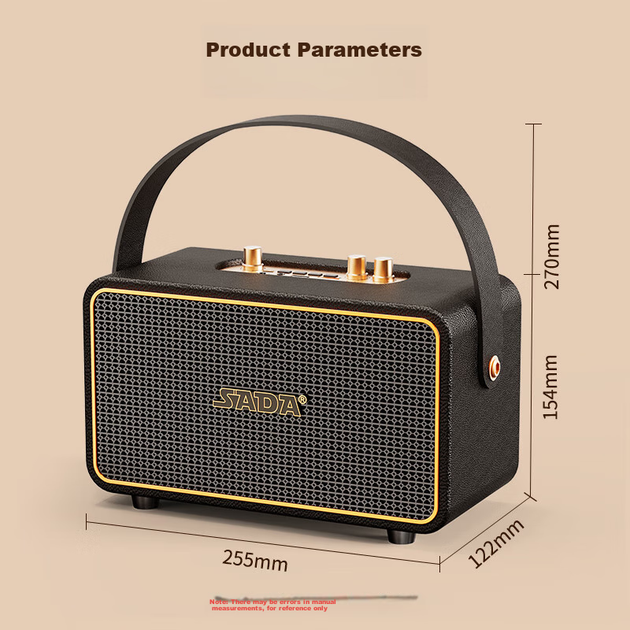 Saida SADA Відкритий Bluetooth-колонка, потужний портативний ручний, квадратний танець, спів, караоке, сценічний гітарний інструмент, дерев'яний бездротовий динамік, підсилювач для викладання, конференція, ріг K18 - зображення 8