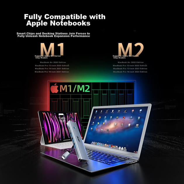 Док-станция расширения Acer Type-C, концентратор USB 3.0, адаптер HDMI, совместимый с MacBook, конвертер для компьютера и телефона, дублирование экрана 4K60Hz, зарядное устройство для портативных устройств, Five-I - изображение 13