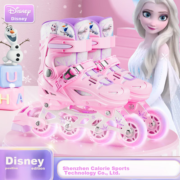 Ролики Disney дитячі розсувні з комплектом захисту, розмір M, рожеві - зображення 12