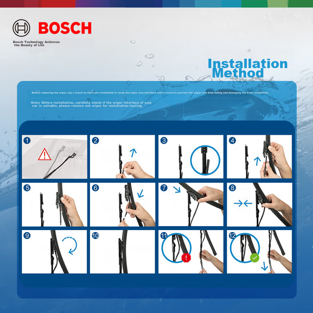 Щетка стеклоочистителя BOSCH, импортная модель Shenyi 24/20 (для Volvo S60III/V60II после 2018 года выпуска с распылительной форсункой) - изображение 9