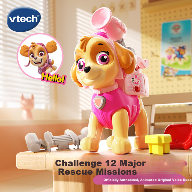 Детский игровой набор VTech «Щенячий патруль: Спасательный отряд», реалистичный набор для ролевых игр, розовый, подарок на день рождения для девочки. - Фото 4 Детский игровой набор VTech «Щенячий патруль: Спасательный отряд», реалистичный набор для ролевых игр, розовый, подарок на день рождения для девочки. - изображение 4