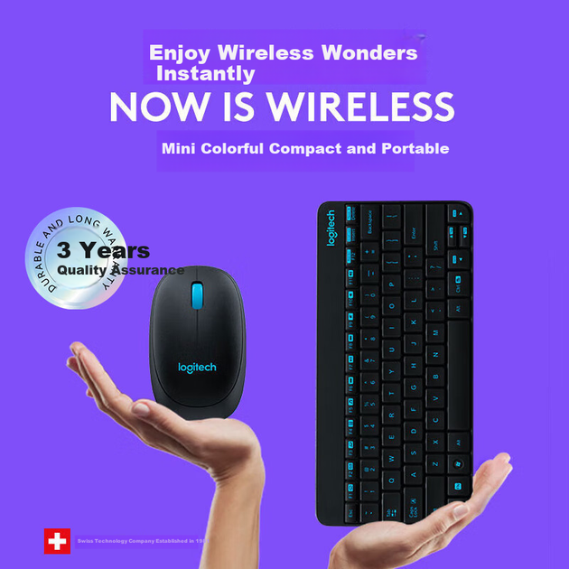 Беспроводной офисный комплект клавиатуры и мыши Logitech MK245Nano [корпоративного класса], компактная мини-клавиатура и мышь с беспроводным приемником 2,4 ГГц, черный [скидка при заказе одной единицы] - изображение 5