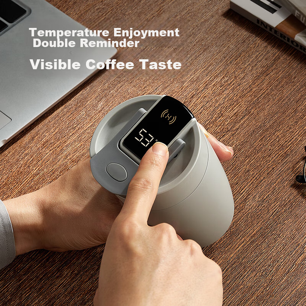 Термокружка Hongmengzhixuan Haersi, совместимая с умной кружкой для кофе Huawei Smart Life объемом 370 мл, подарок для мужчин и женщин. - изображение 8