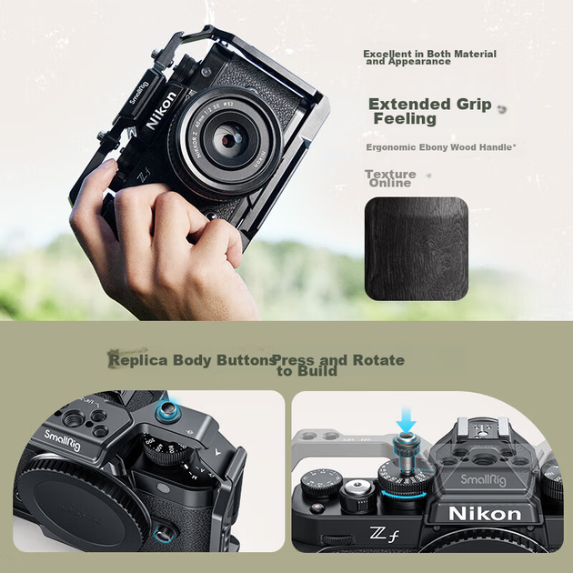 Расширительная рамка SmallRig 4261 для Nikon ZF, L-образная вертикальная рукоятка для съемки, аксессуар для ручной фото- и видеосъемки зеркальной фотокамеры. - Фото 8 Расширительная рамка SmallRig 4261 для Nikon ZF, L-образная вертикальная рукоятка для съемки, аксессуар для ручной фото- и видеосъемки зеркальной фотокамеры. - изображение 8