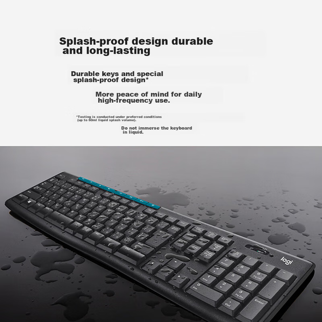 Комплект Logitech MK275 мышь+клавиатура беспроводные корпоративные, черно-синие - изображение 8