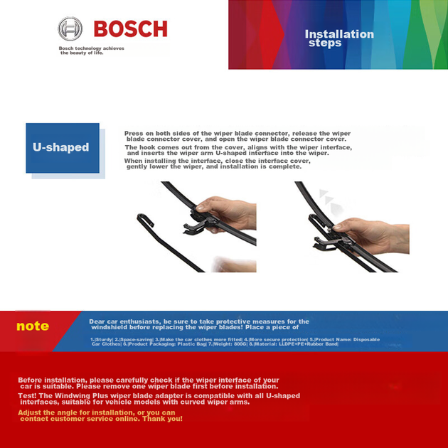 Щетки стеклоочистителя BOSCH 26/18 дюймов для Toyota Camry 7, Highlander XU70 и Land Cruiser - изображение 8
