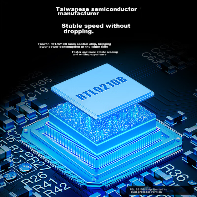 Корпус для M.2 SSD Mihu (Meetiger), протокол NVMe, портативный корпус для жесткого диска M2, внешний SSD USB 3.2 10 Гбит/с, цельноалюминиевый корпус, PN80 - изображение 9