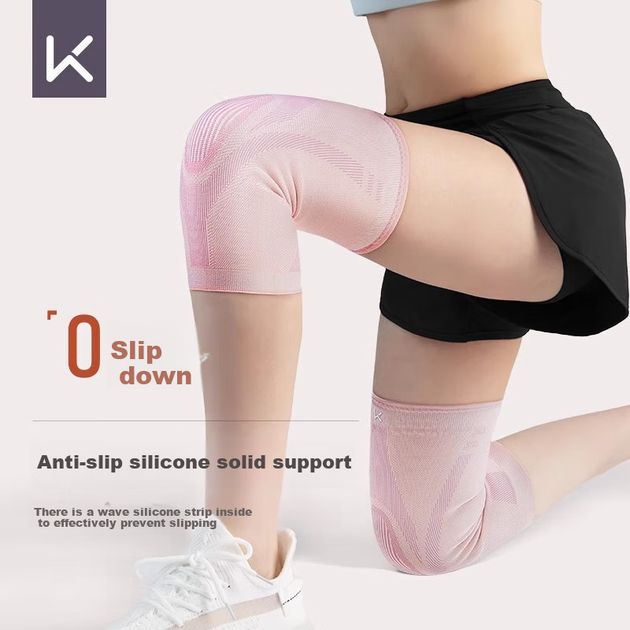Наколенники Keep Knee Pads [2 шт.] для женщин, спортивные, для бега, бега, прыжков со скакалкой, бадминтона, походов, розовый цвет, размер M. - изображение 4