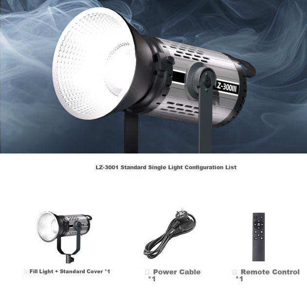 Laizi 300W третий поколения заполняющий свет, профессиональный фотосвет, двухцветная температура, постоянный свет COB для прямой трансляции, студийное освещение, свет для студийной фотосъемки в помещении, мягкий свет для портретной видеосъемки - изображение 4