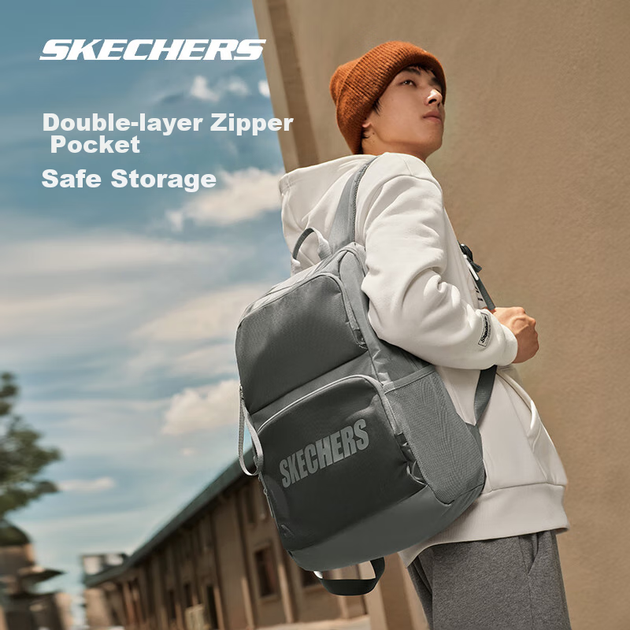 Рюкзак для ноутбука Skechers великої місткості, спортивний туристичний рюкзак, унісекс-рюкзак для студентів L320U196 - Фото 4 Рюкзак для ноутбука Skechers великої місткості, спортивний туристичний рюкзак, унісекс-рюкзак для студентів L320U196 - зображення 4