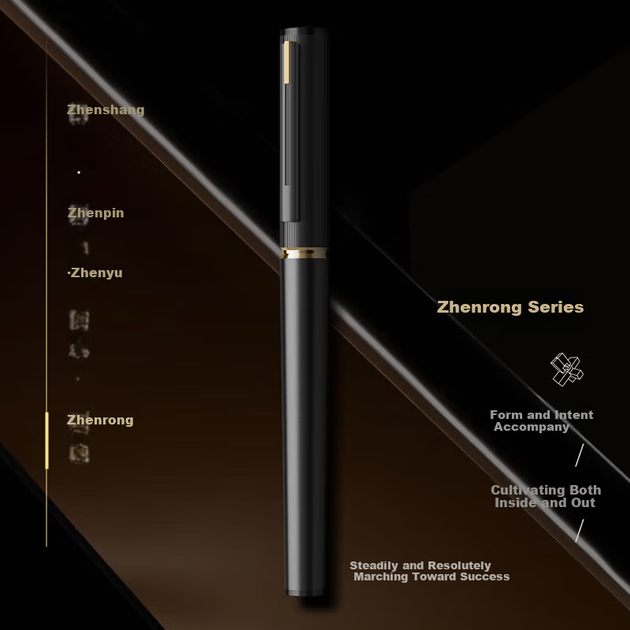 Ручка HERO Pen Zhenrong Series Luxury из 10-каратного золота для подписи, подарочная, черно-золотая - Фото 4 Ручка HERO Pen Zhenrong Series Luxury из 10-каратного золота для подписи, подарочная, черно-золотая - изображение 4
